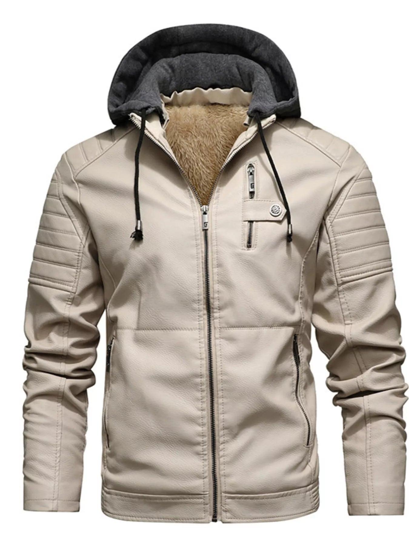 Men's Plus Size Hooded Zip Up Winter Jacket