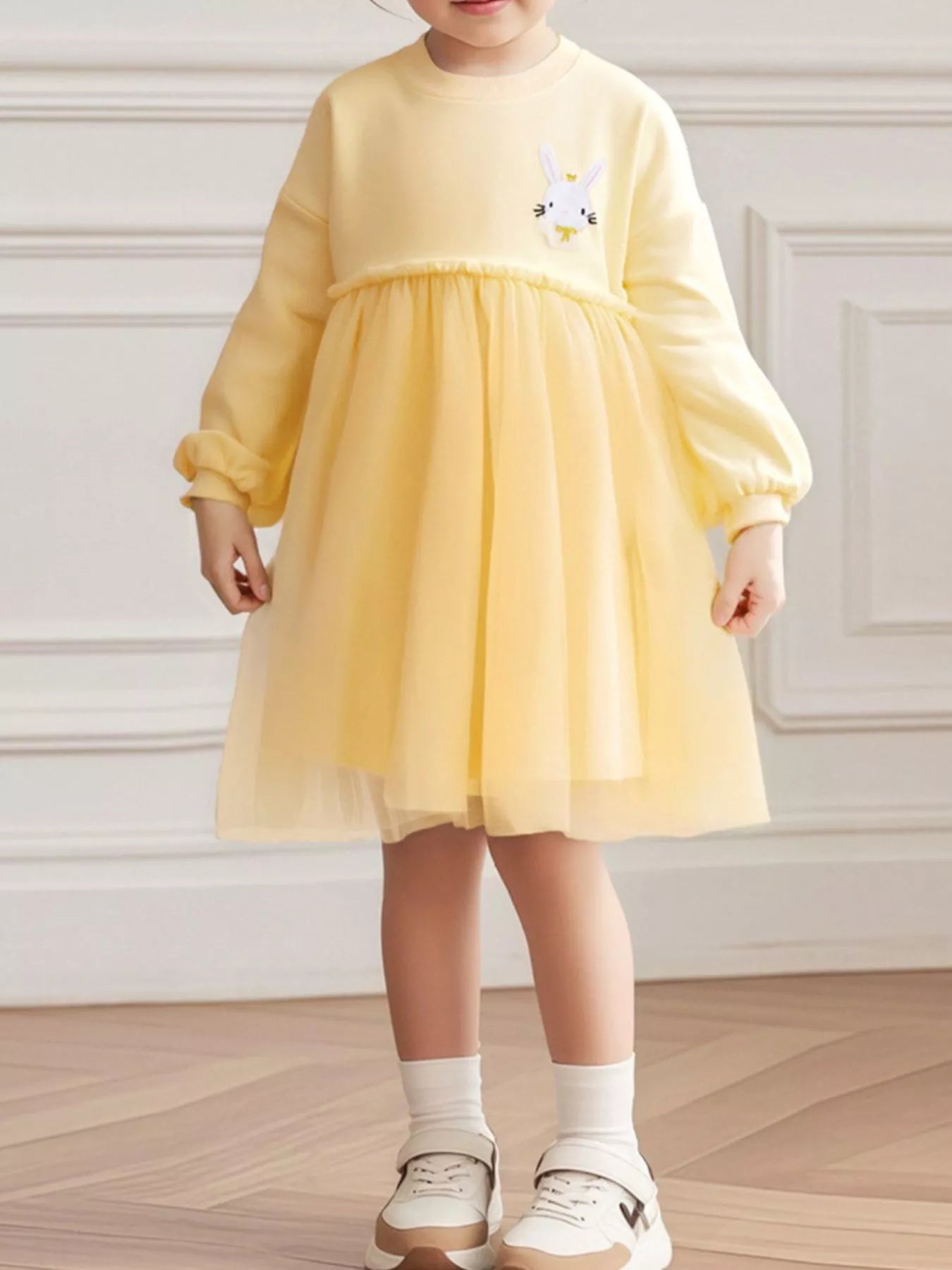 Children's Cute Rabbit Tulle Dress
