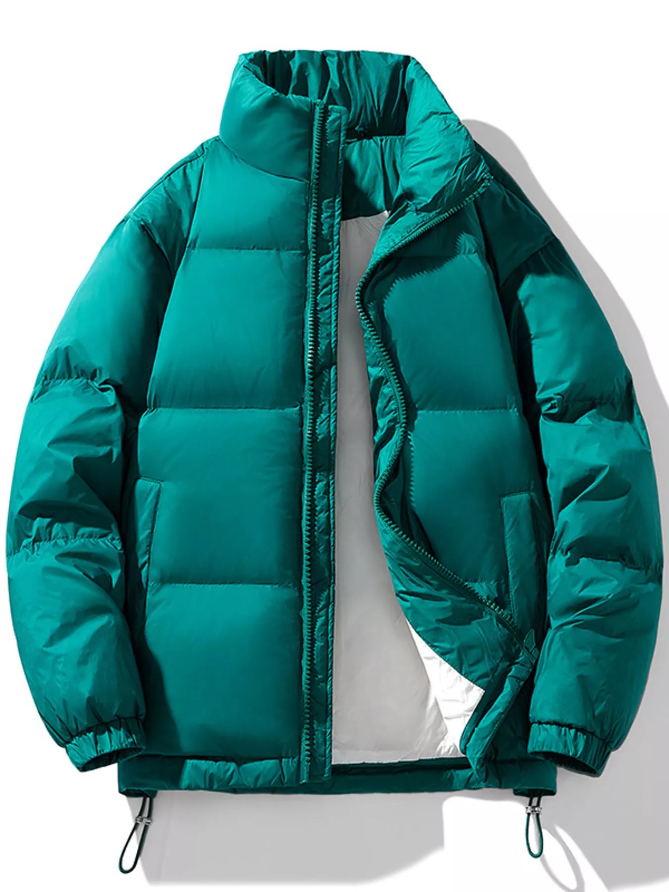 Men's Plus Size Zip Up Winter Puffer Jacket