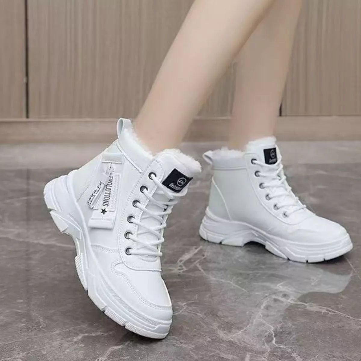 Lace Up Warm Ankle Boots