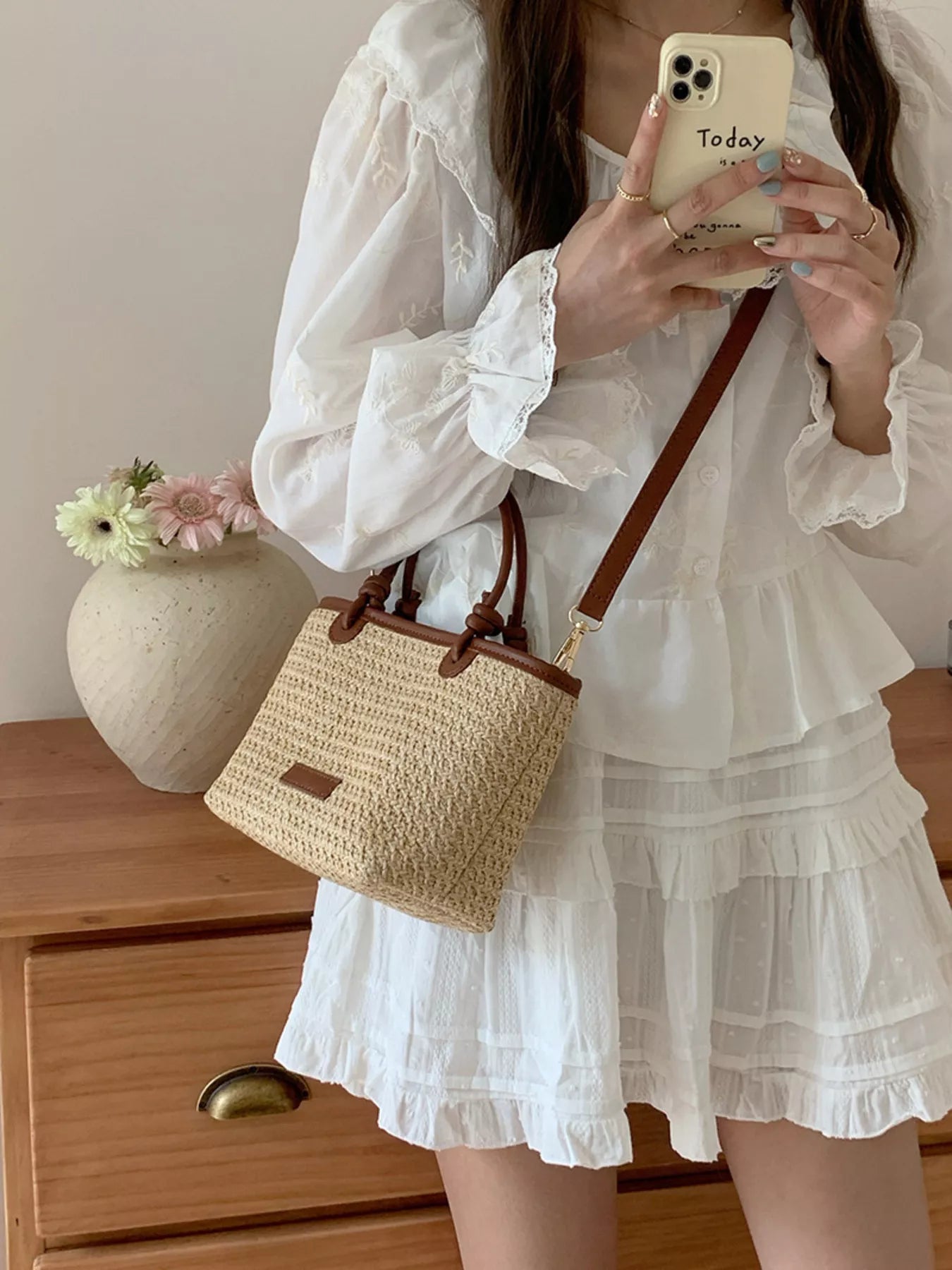 Straw Woven Crossbody Bag
