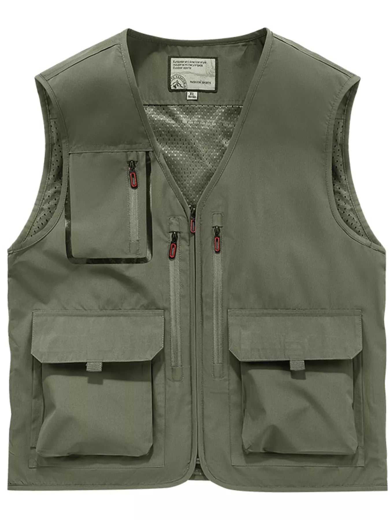 Men's Plus Size Multi-Pocket Outdoor Vest