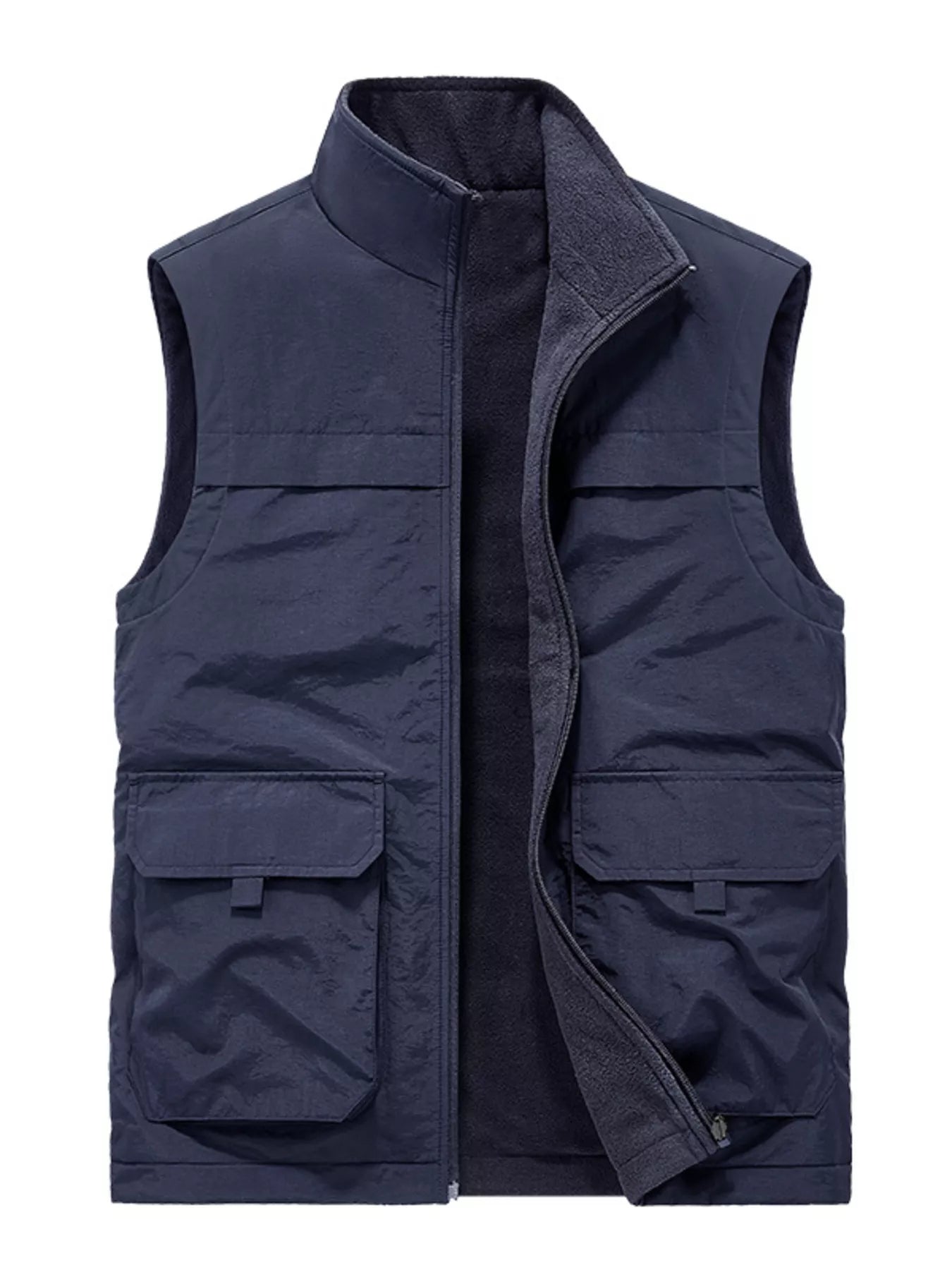 Men's Plus Size Zip Up Fleece Lined Vest