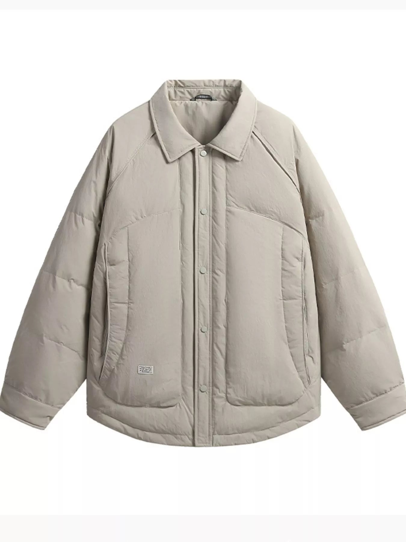 Men's Plus Size Lightweight Padded Snap-Down Jacket