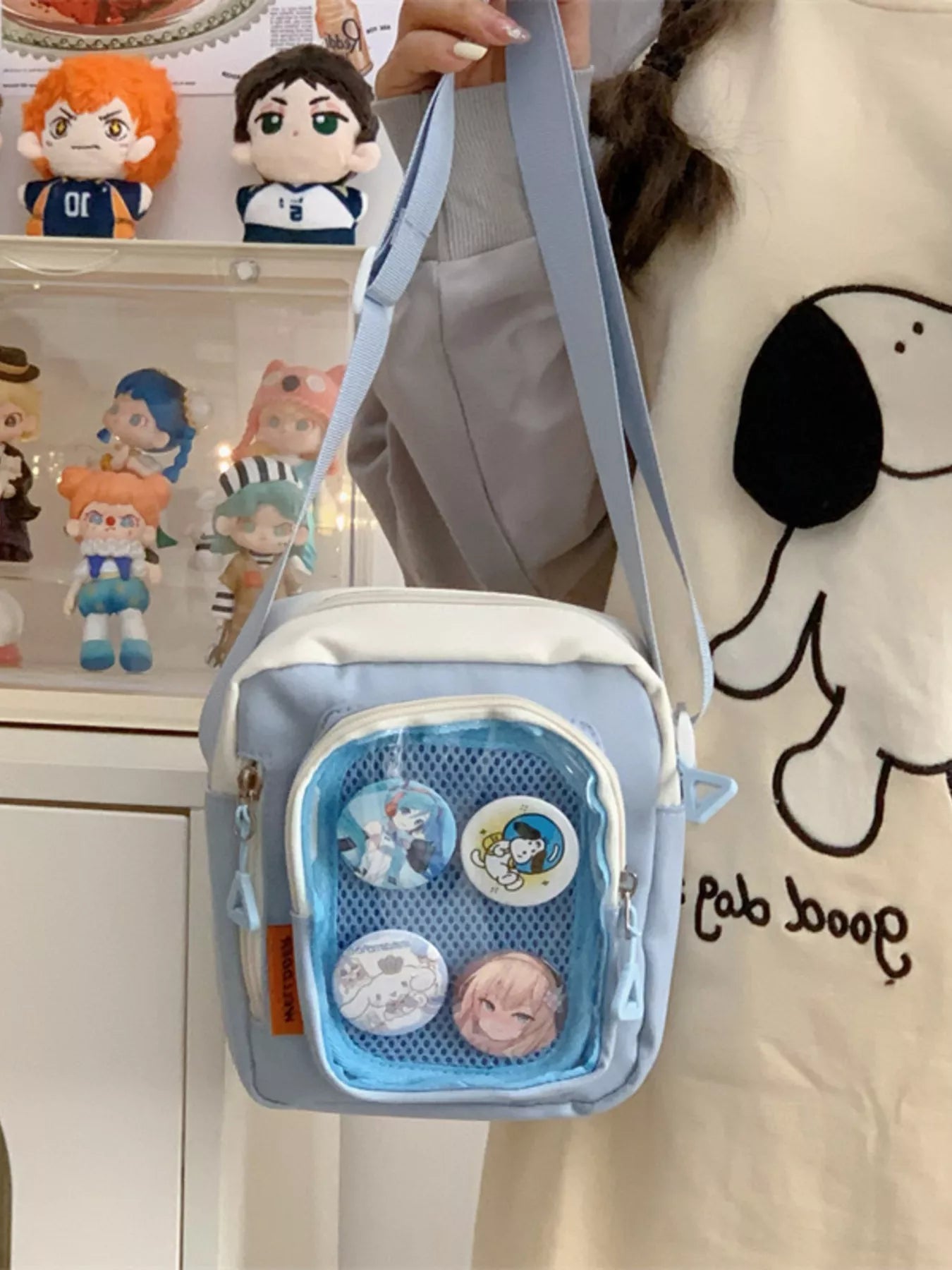 Badge Display Crossbody Bag