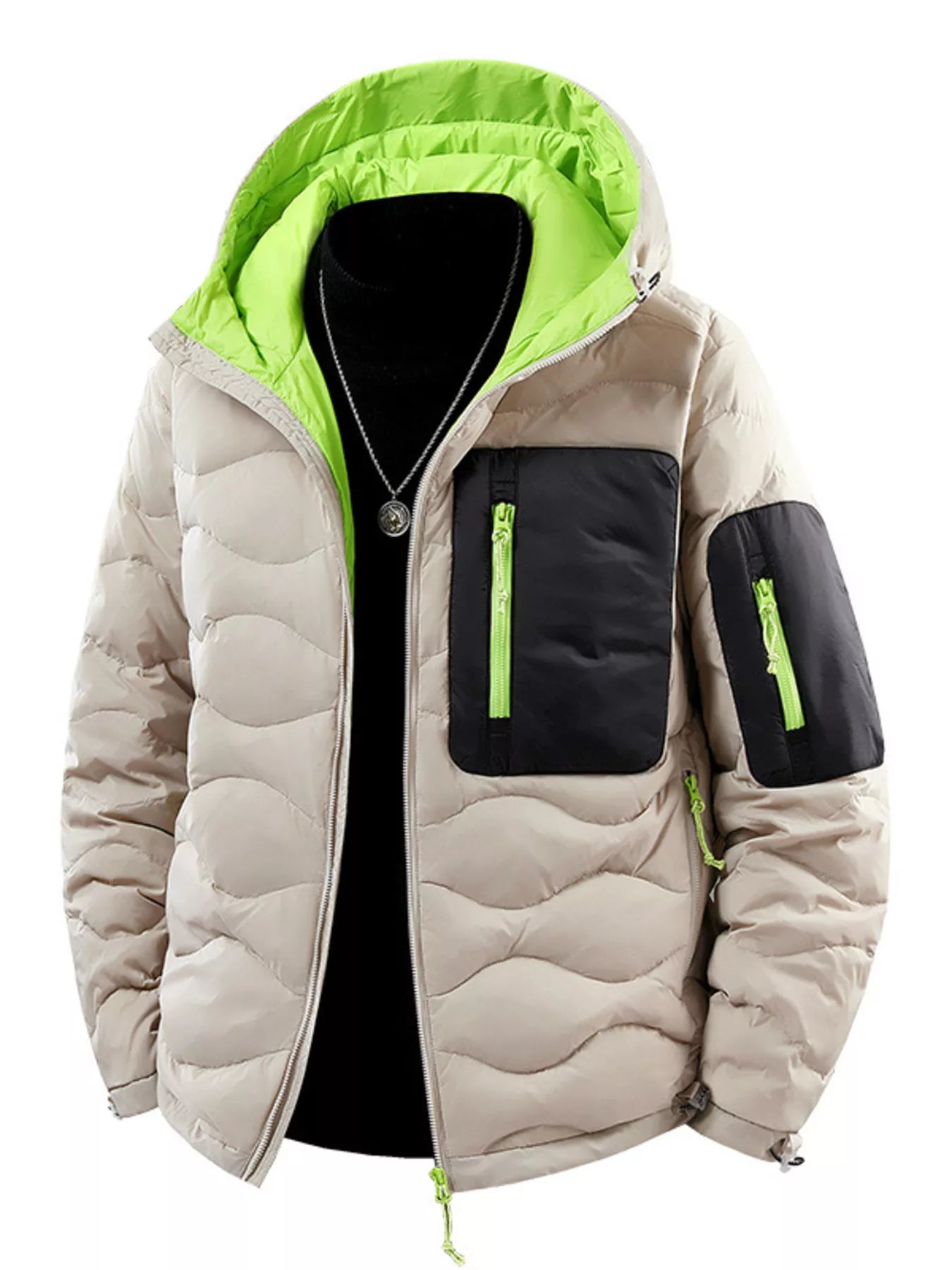 Men's Plus Size Hooded Padded Puffer Jacket