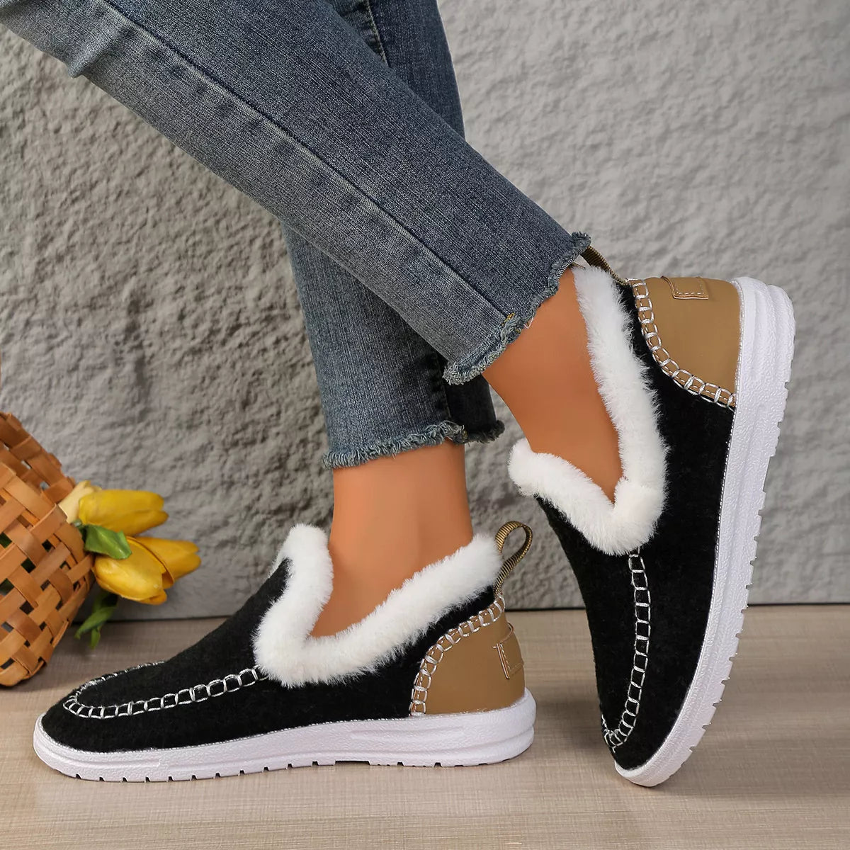 Plush-Lined Slip-Ons