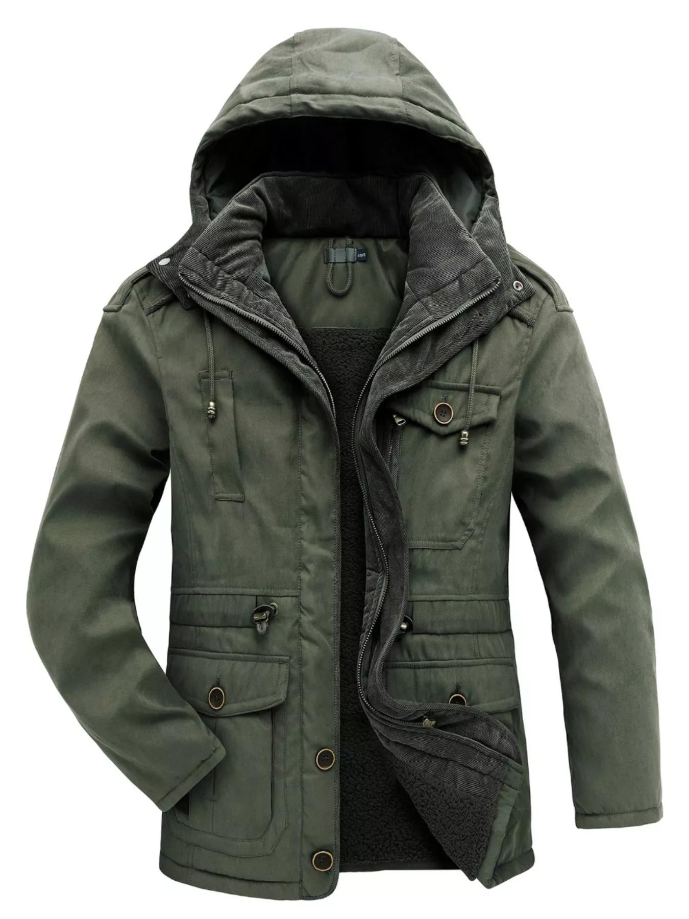 Men's Winter Hooded Zip Up Jacket