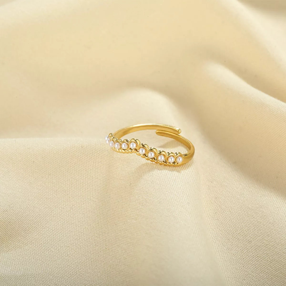 Pearl Embellished Adjustable Ring