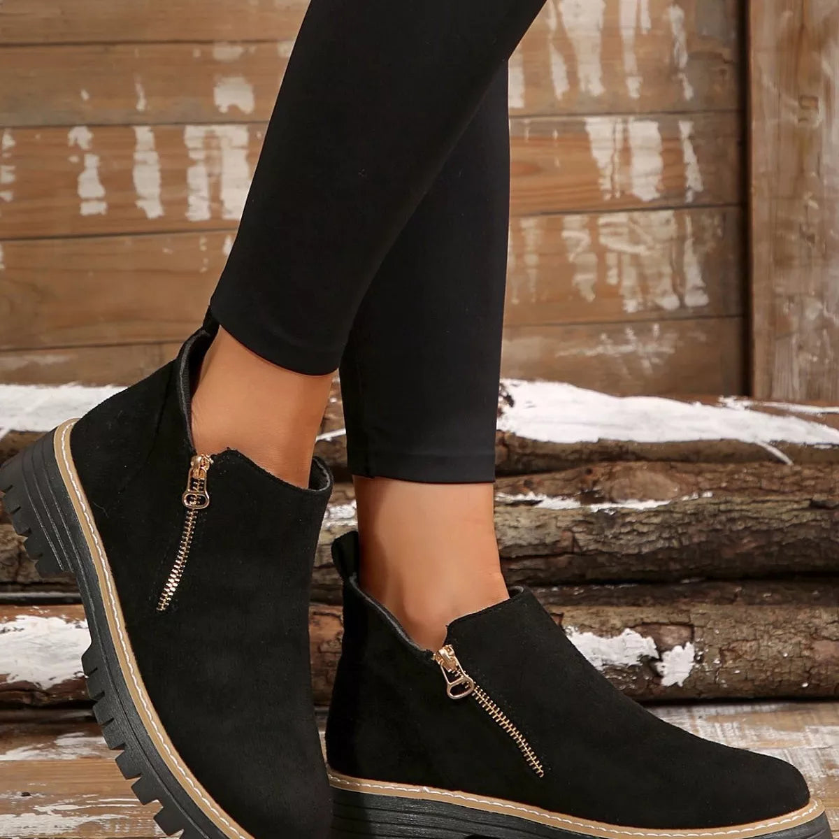 Side Zip Ankle Boots
