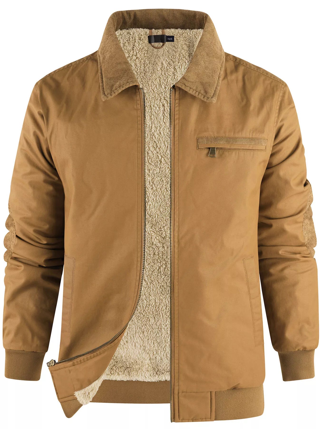 Men's Sherpa Lined Zip Up Jacket