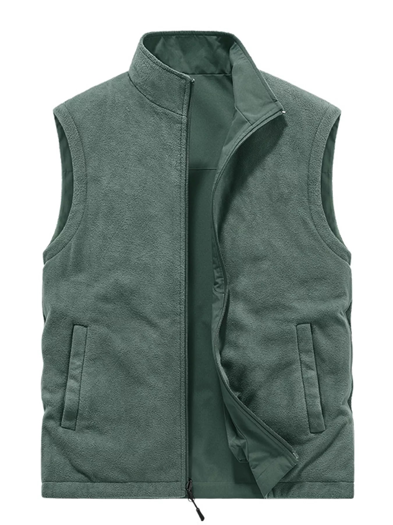 Men's Plus Size Zip Up Vest Coat