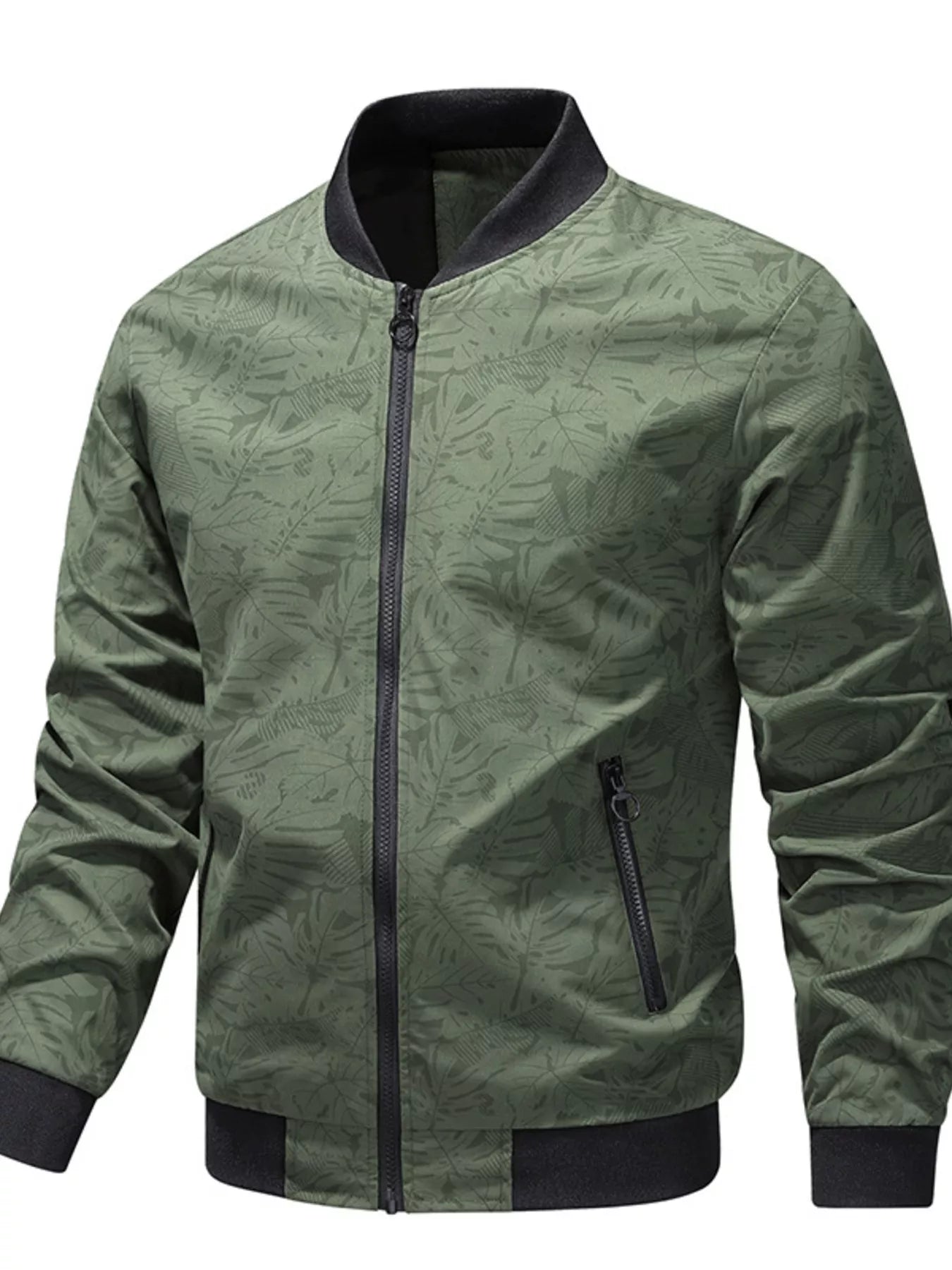 Men's Plus Size Zip Up Lightweight Bomber Jacket