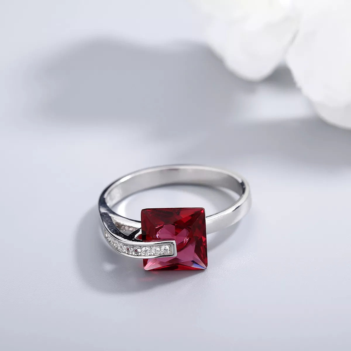 925 Sterling Silver Square Ring