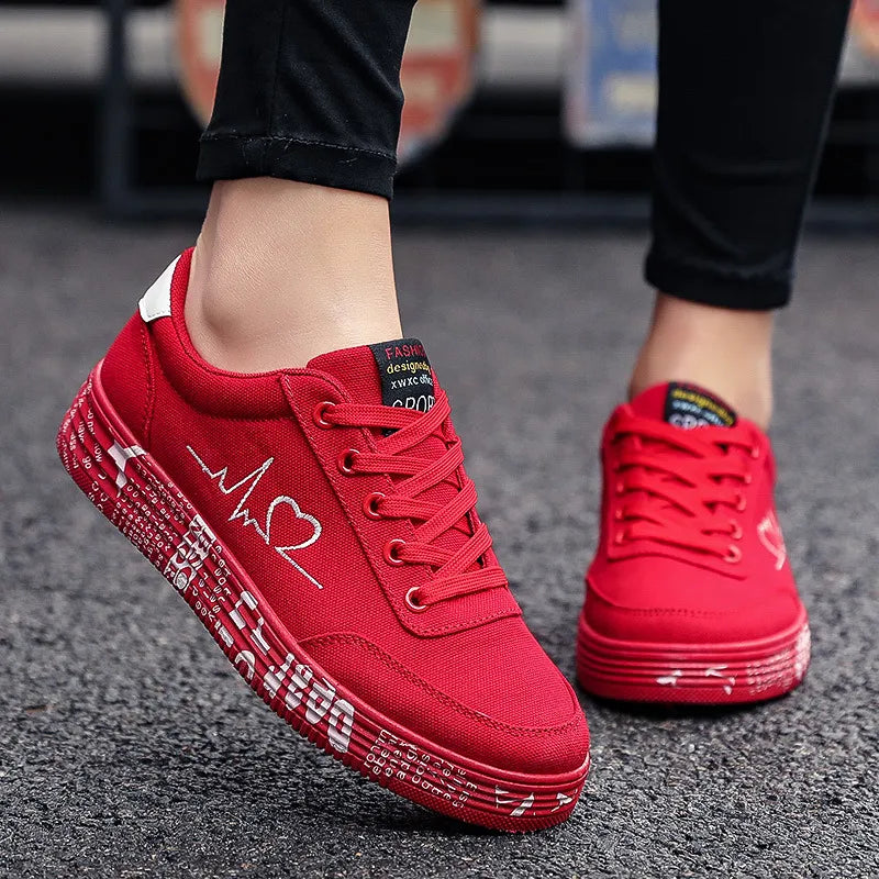 Round Toe Lace Up Platform Sneakers