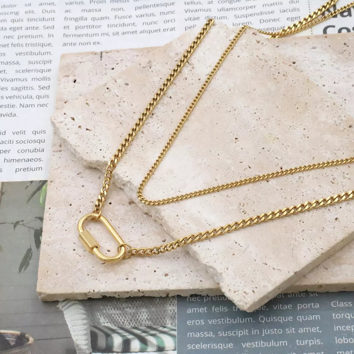 18K Gold-Plated Double Layered Necklace