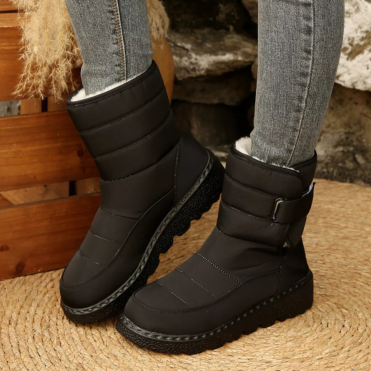 Round Toe Platform Boots