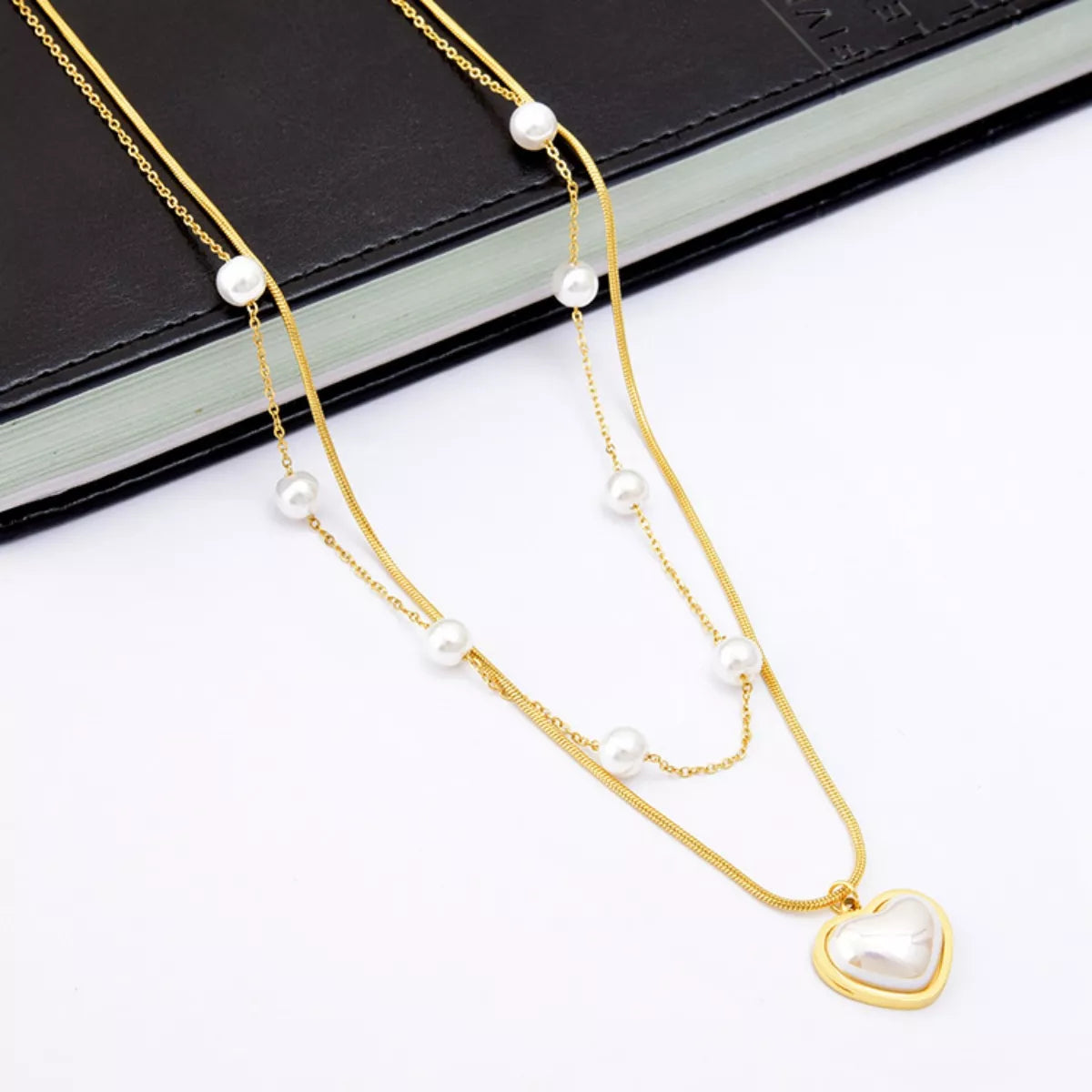 18K Gold-Plated Double Layered Heart Necklace
