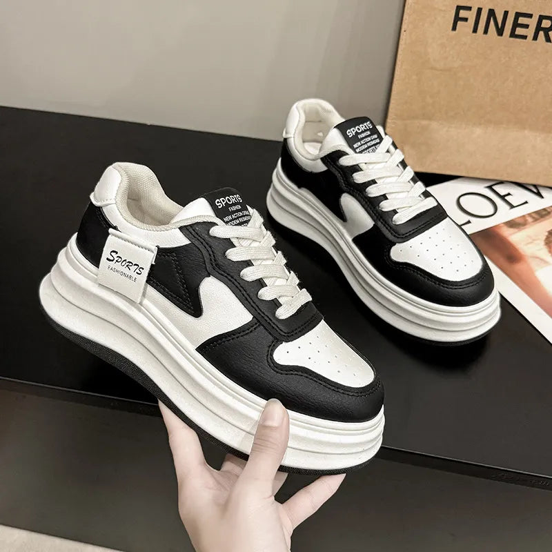 Contrast Platform Sneakers
