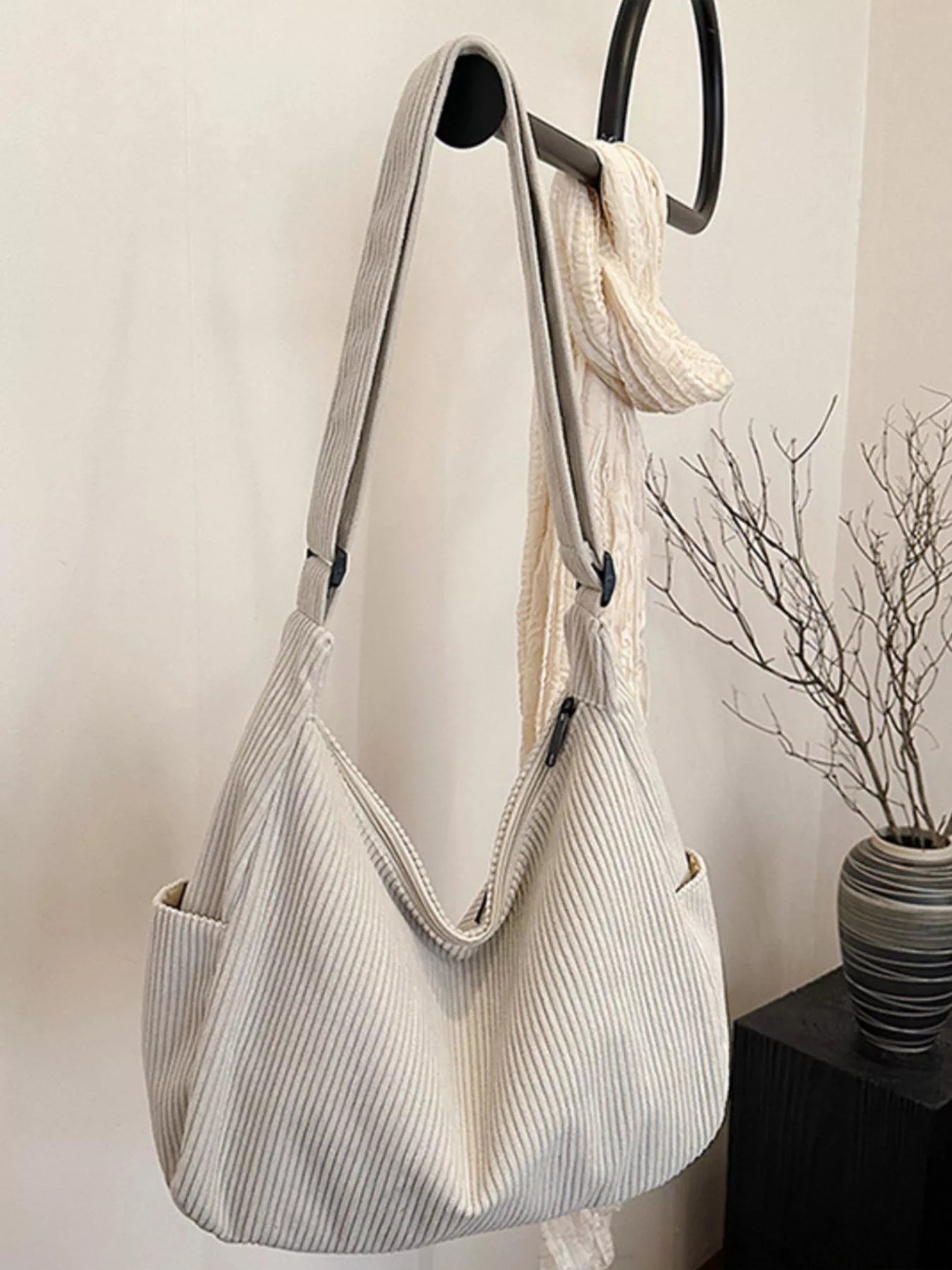 Casual Corduroy Crossbody Bag