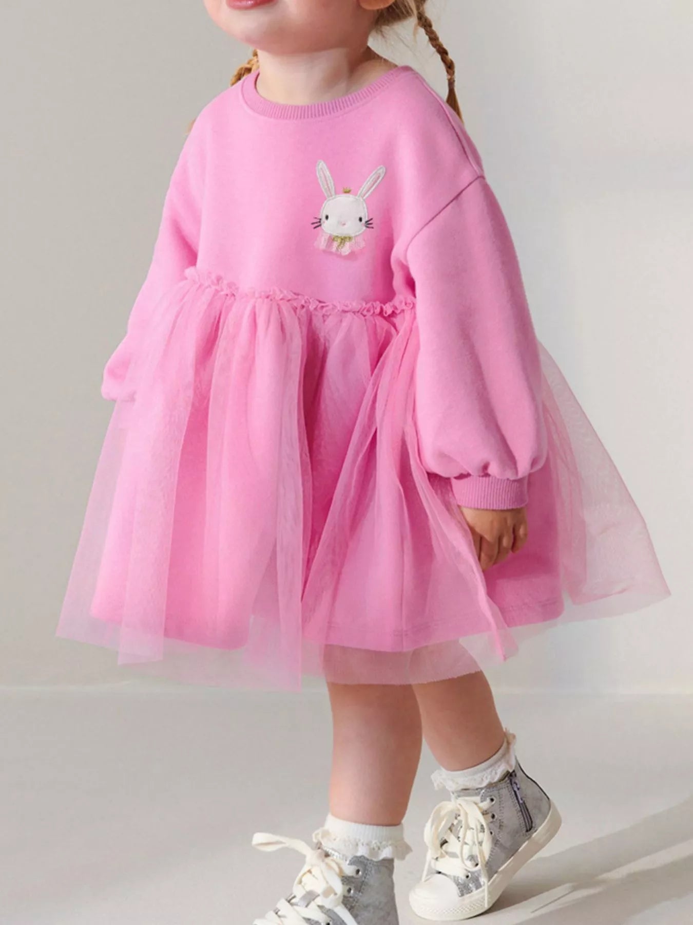 Children's Cute Bunny Tulle Dress