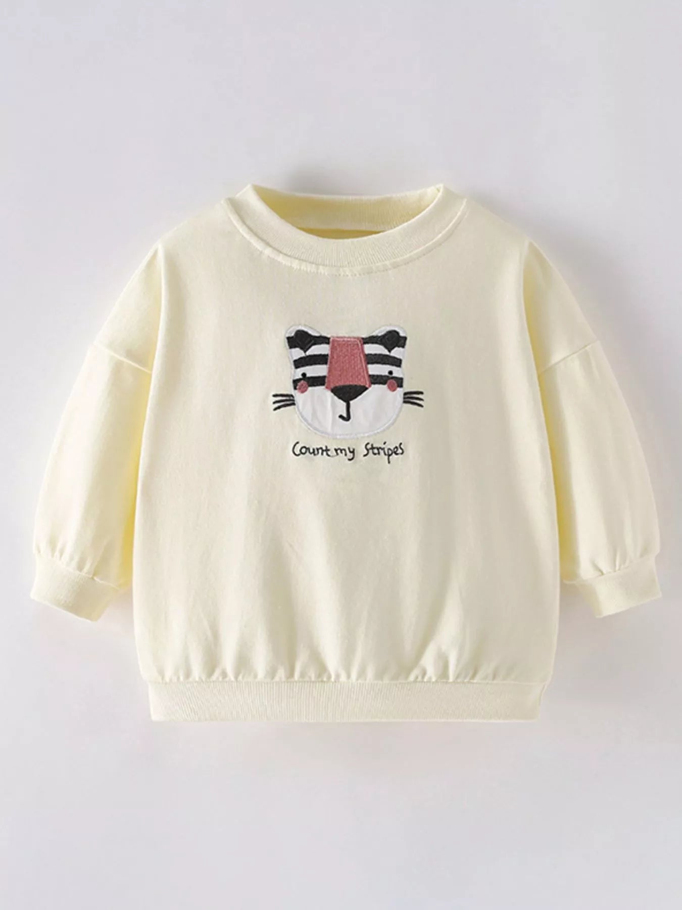 Children's Cute Tiger Embroidered Sweatshirt