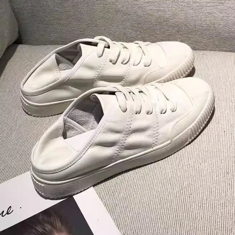 Round Toe Lace Up Sneakers