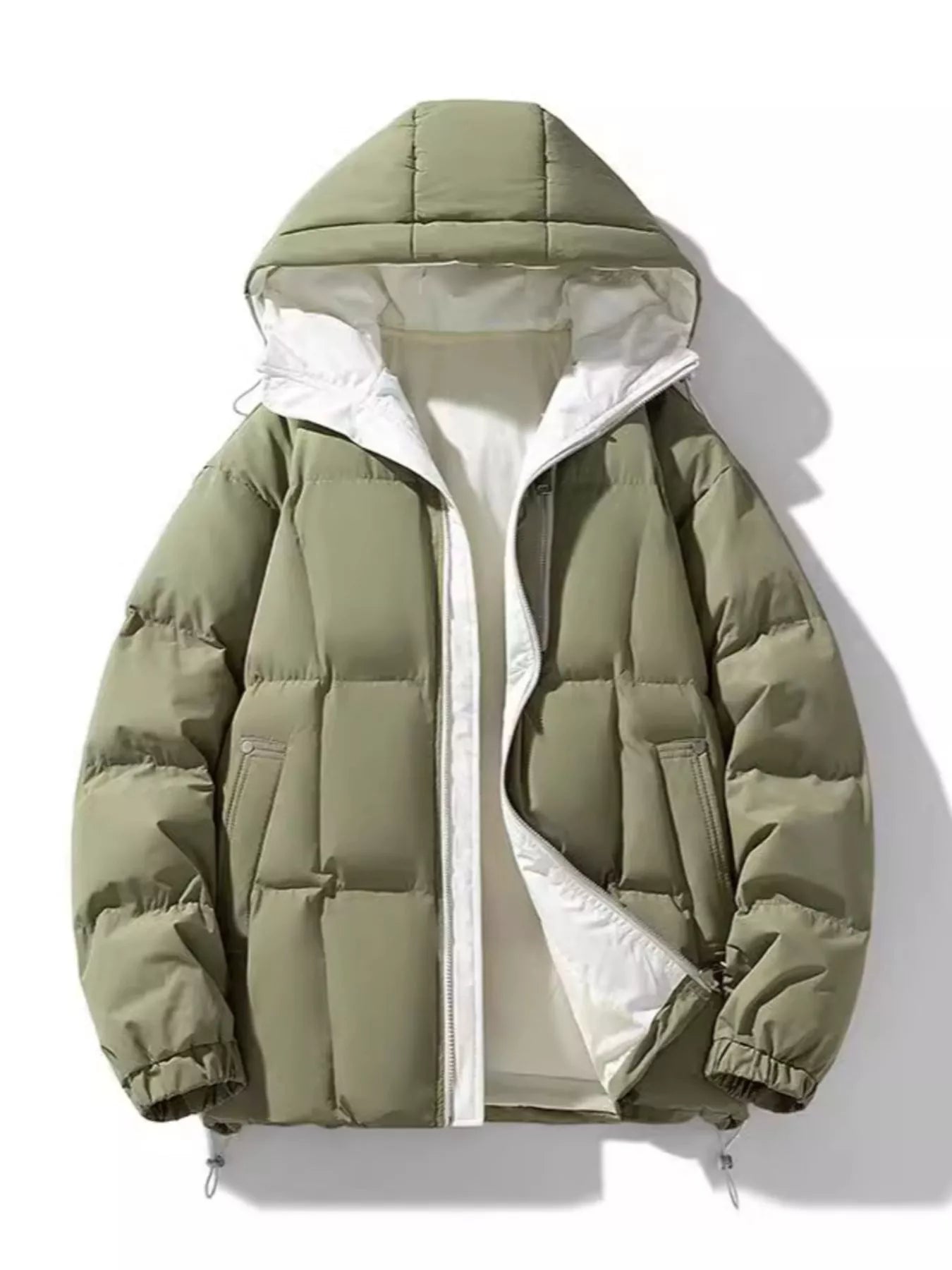 Men's Full Size Hooded Padded Winter Coat Plus Size