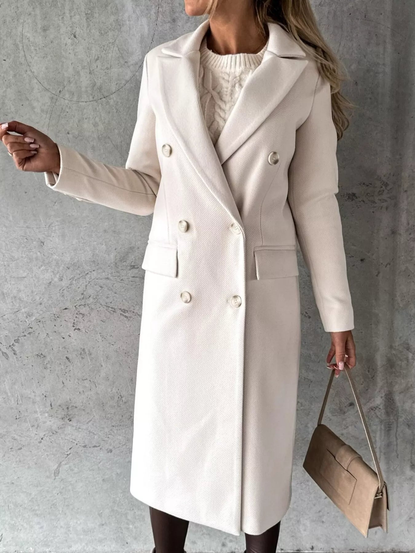Double-Breasted Longline Coat