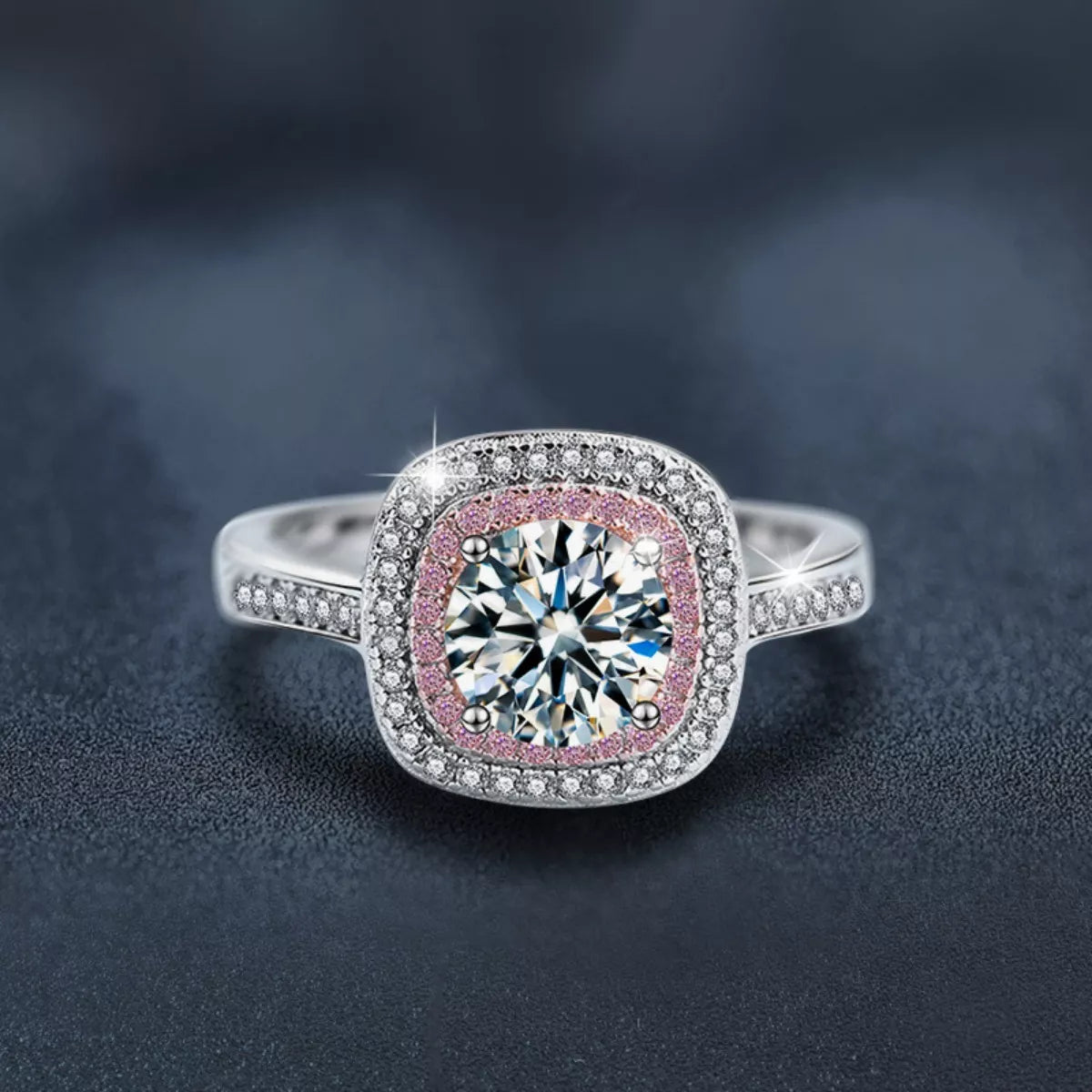 1 Carat Moissanite 925 Sterling Silver Ring