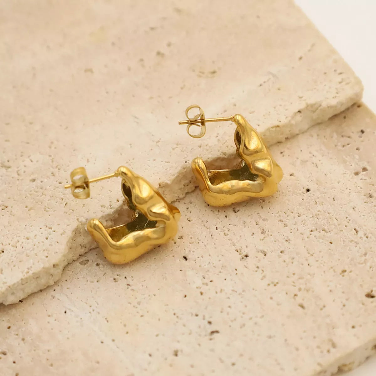 18K Gold-Plated Stud Earrings