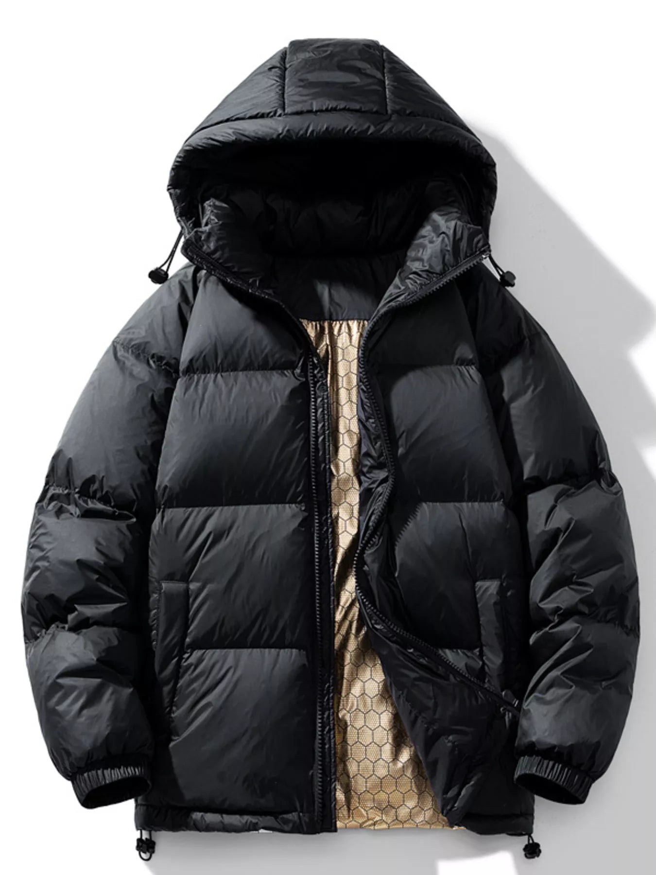 Men's Full Size Warm Padded Hooded Puffer Jacket Plus Size