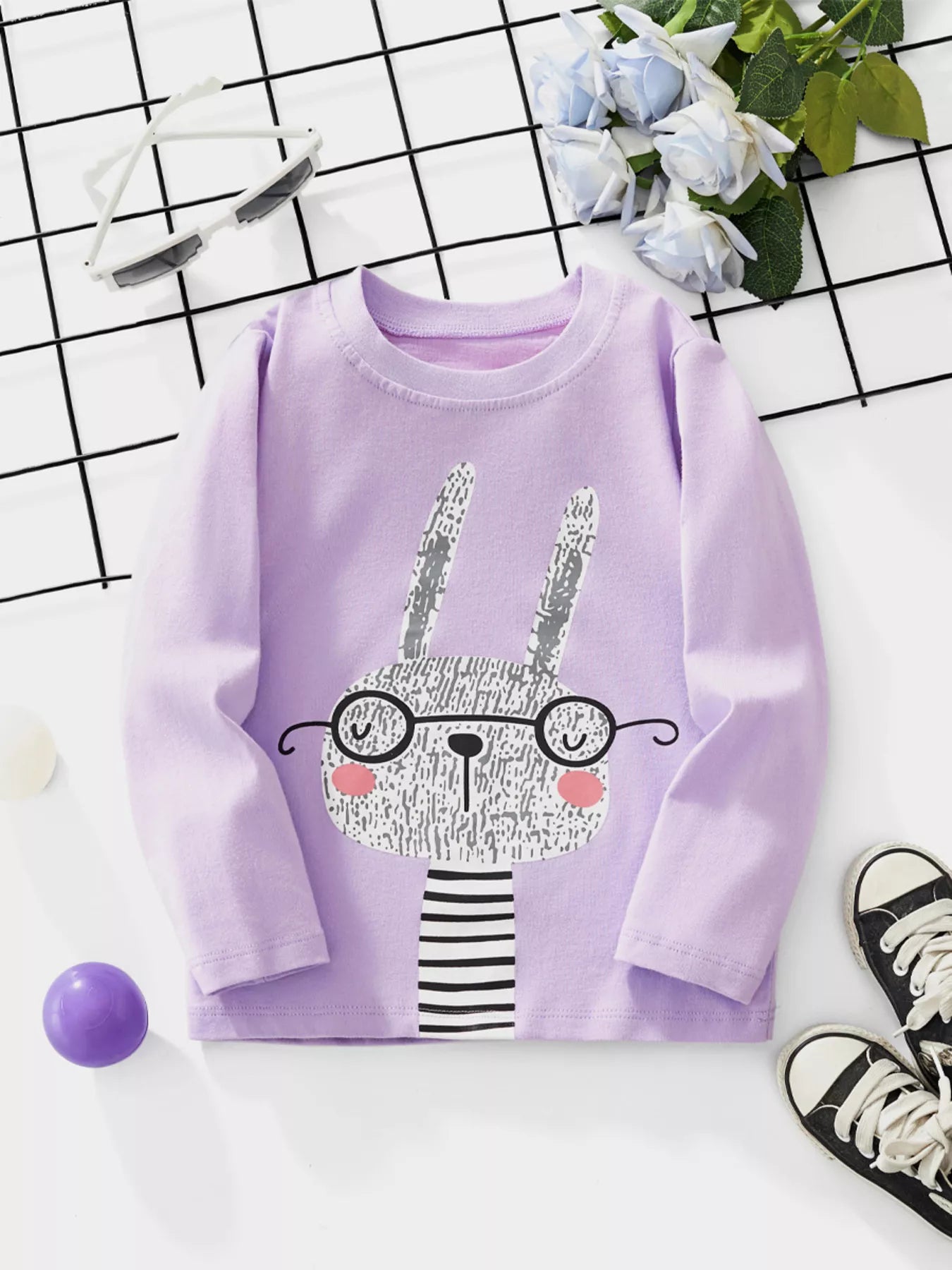 Children's Cartoon Rabbit Long Sleeve T-Shirt
