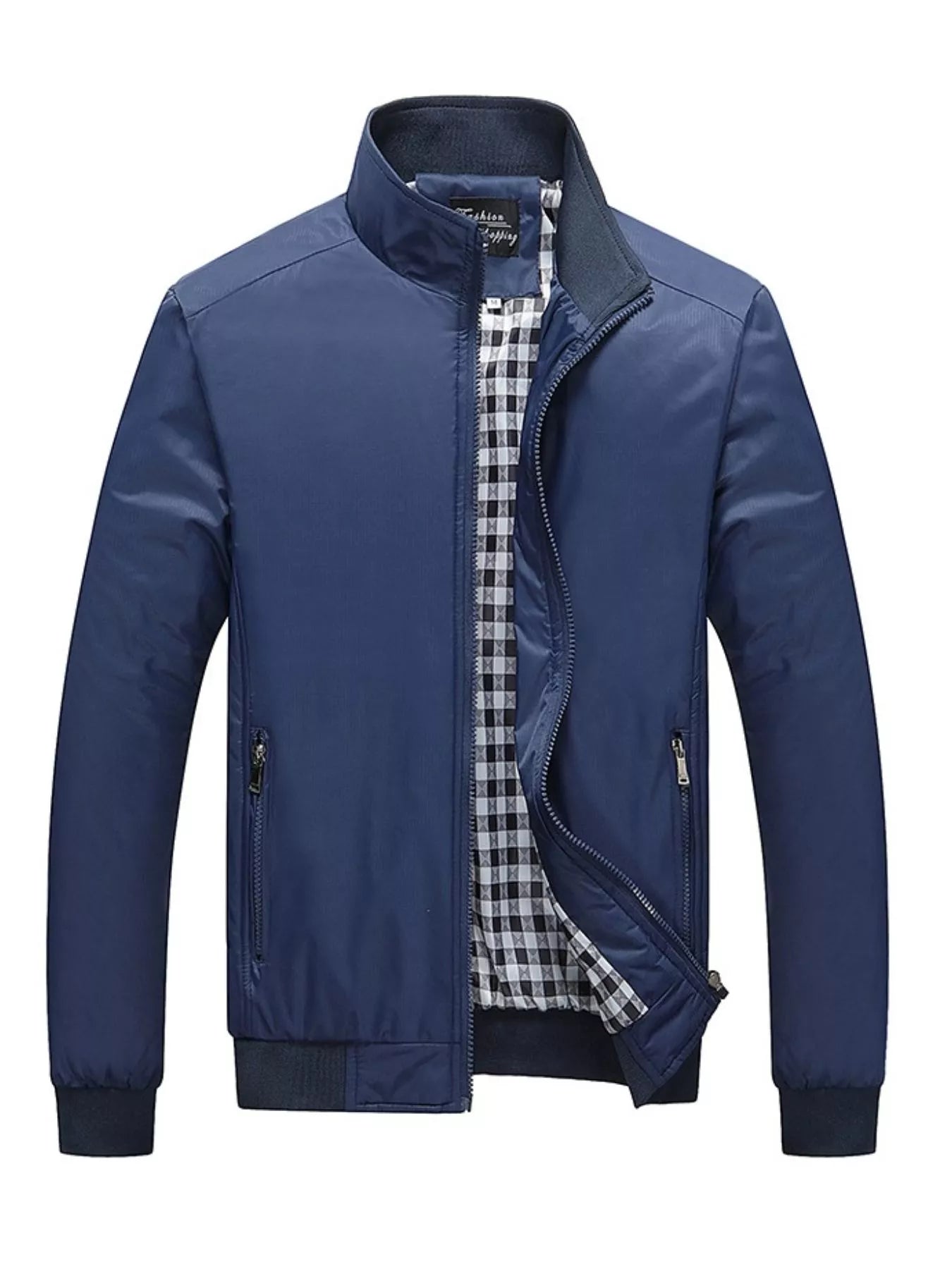 Men's Plus Size Casual Stand Collar Lightweight Jacket