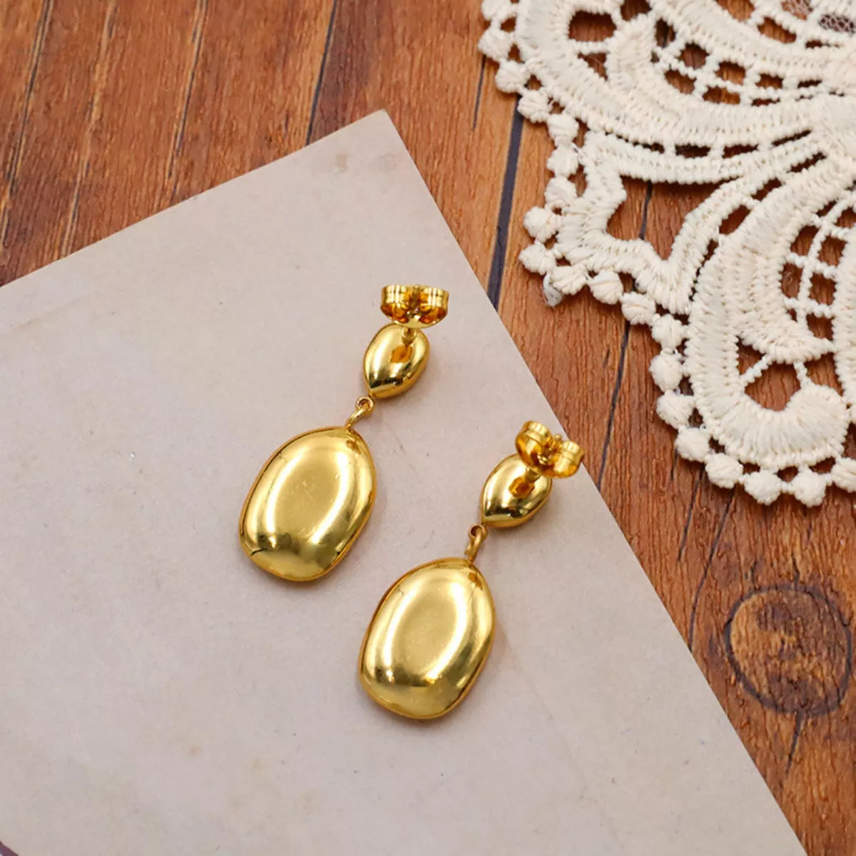 18K Gold-Plated Drop Earrings