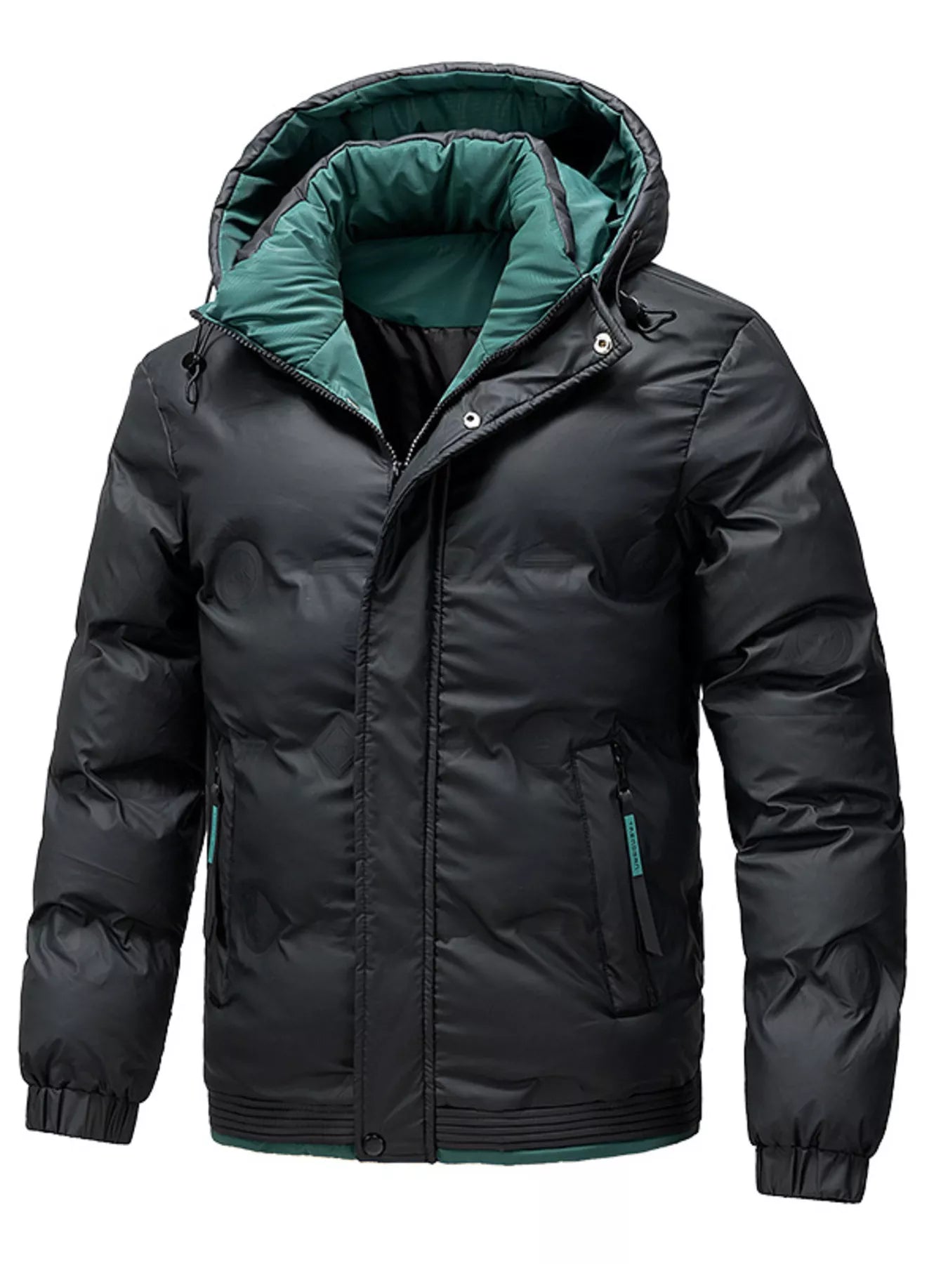 Men's Plus Size Warm Padded Hooded Puffer Jacket
