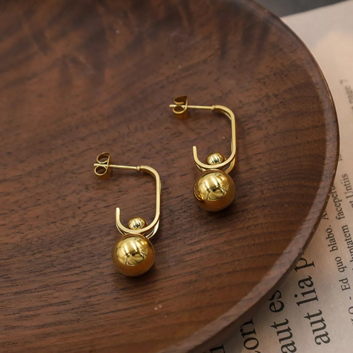 18K Gold-Plated Ball Drop Earrings